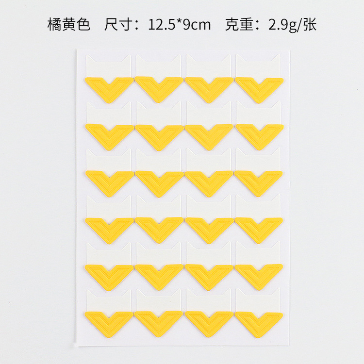 Pegatinas de esquina de álbum DIY retro 14 pegatinas de esquina de papel Kraft de color sólido de tapa dura 24 piezas en pegatinas de esquina de color caramelo hechas a mano