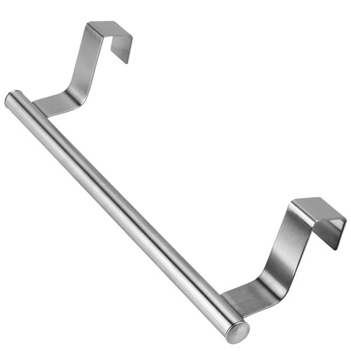 Stainless steel horizontal bar towel rack, no punching, bathroom storage rack, wall-mounted towel rack, cabinet bathroom rack