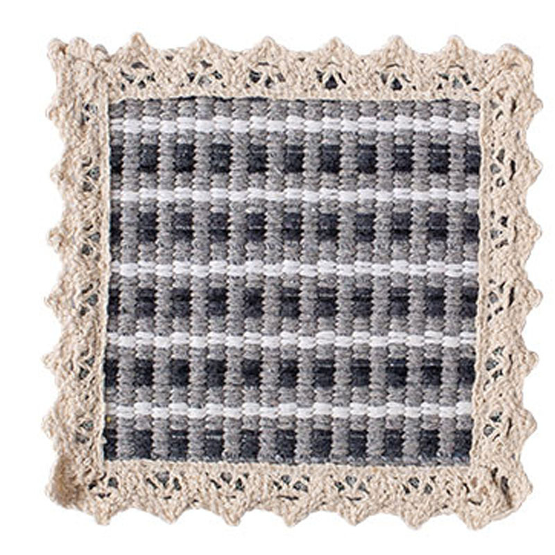 Jin Hao nueva tela de algodón tejido de encaje para platos tapete para platos restaurante creativo tapete posavasos tapete para mesa