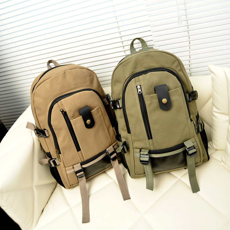 2023 nuevo estilo coreano de mochila de lona para estudiantes de sexo masculino mochila de viaje multipropósito mochila de lona mochila de pareja