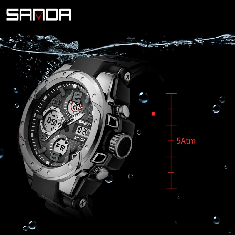 三达 Men's universal sports waterproof digital watch, wholesale