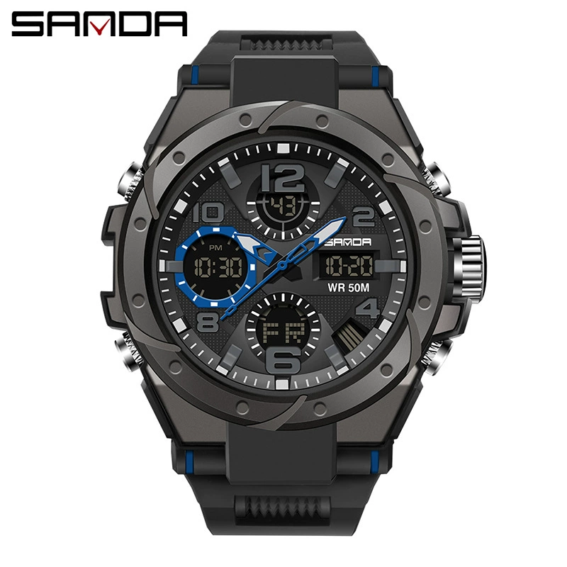 三达 Men's universal sports waterproof digital watch, wholesale