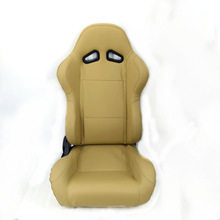 厂家批发零售汽车改装双滑轨可调节米黄色小孔PVC运动座椅