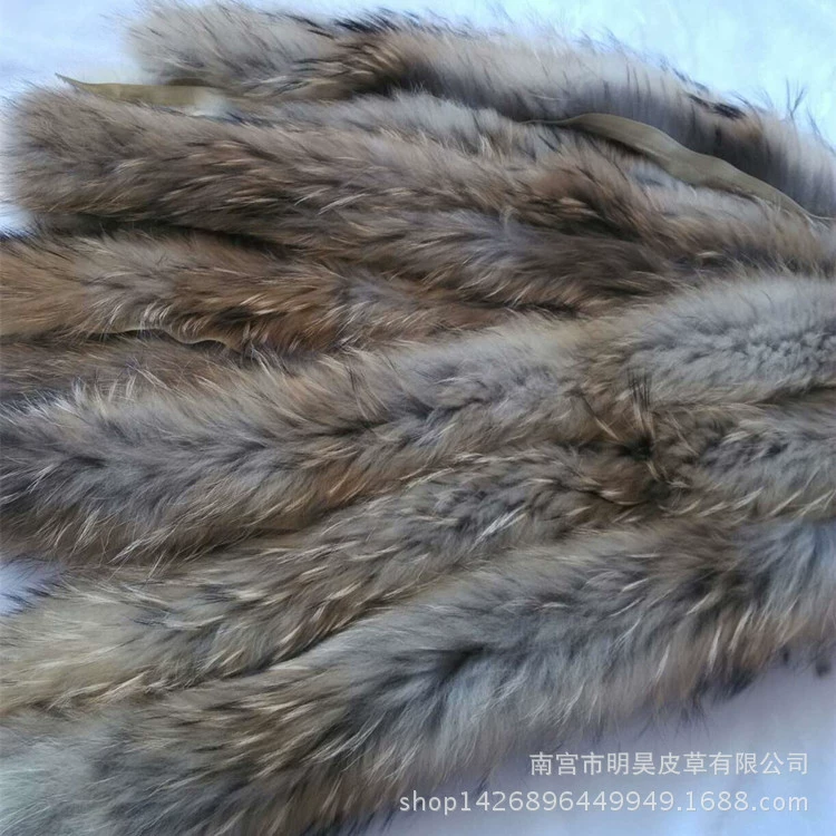 Поставщик производителя одежда из песца DIY аксессуары изделия из песца шапка ленты натуральный цвет меховый воротник многоцветный