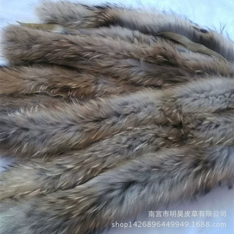 Поставщик производителя одежда из песца DIY аксессуары изделия из песца шапка ленты натуральный цвет меховый воротник многоцветный
