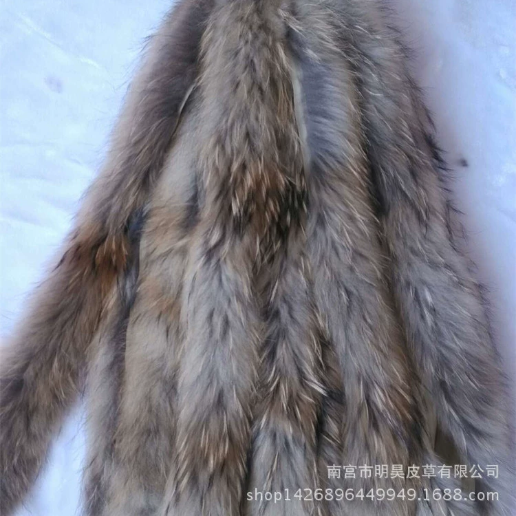Поставщик производителя одежда из песца DIY аксессуары изделия из песца шапка ленты натуральный цвет меховый воротник многоцветный
