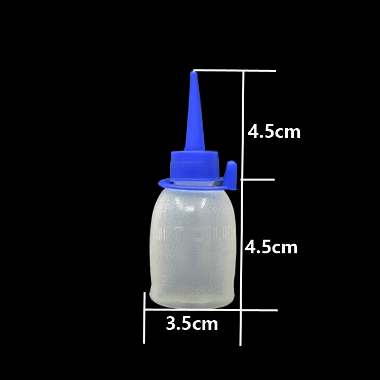30ml胶瓶 塑胶壶 点胶瓶带小勾帽