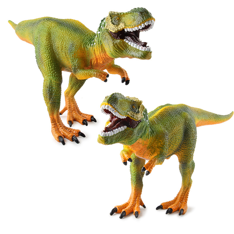 Nuevo Producto Transfronterizo, Modelo de Dinosaurio Jurásico Realista para Niños, Figura de Triceratops y Brontosaurio de Goma Suave Rellena de Algodón