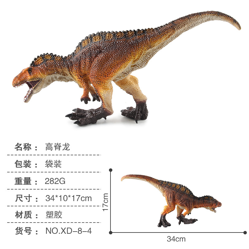 Nuevo Producto Transfronterizo, Modelo de Dinosaurio Jurásico Realista para Niños, Figura de Triceratops y Brontosaurio de Goma Suave Rellena de Algodón