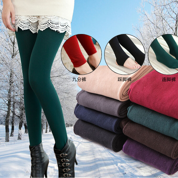 High stretch slim spring and autumn plus velvet pantyhose velvet socks brushed ladies thick leggings stockings wholesale