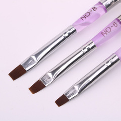 Factory wholesale nail pen flat UV light pen cross-border steel pipe combination style UV light nail pen nail brush set