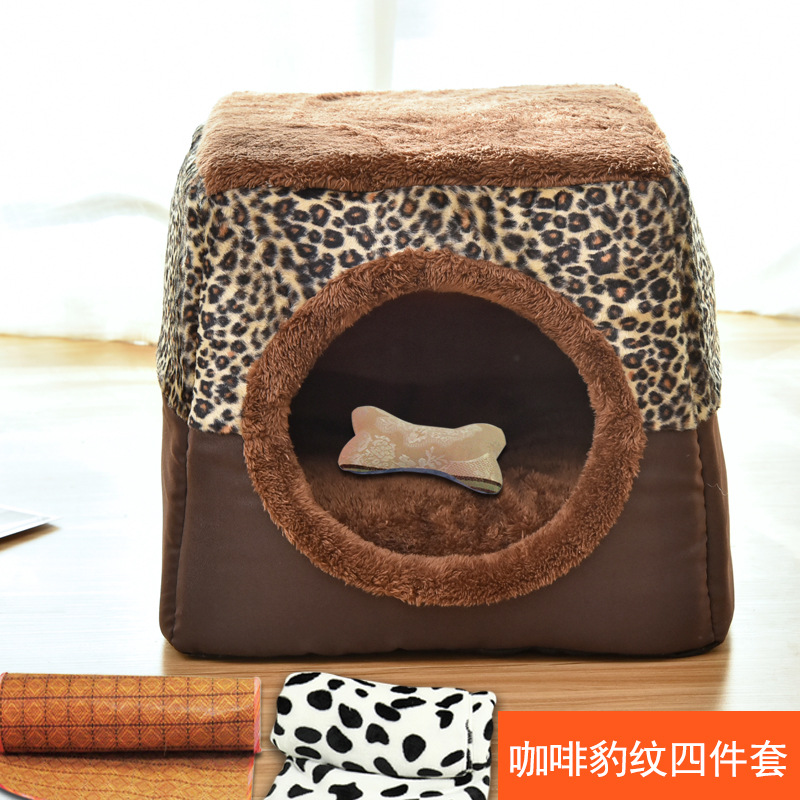 커피 레오파드 (담요 + 매트 + 장난감 포함)
