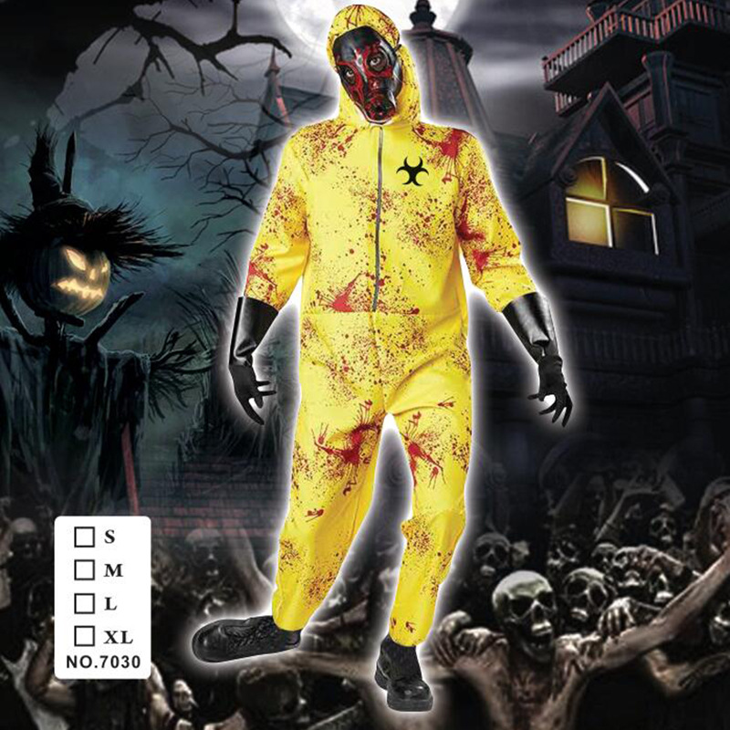 Europa y América Venta caliente de Halloween Cosplay ropa de protección Halloween embruja casa truco mono Zombie ropa