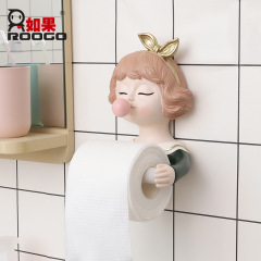 Cartoon cute bubble girl creative home toilet decoration towel rack roll paper tissue holder bathroom tissue box