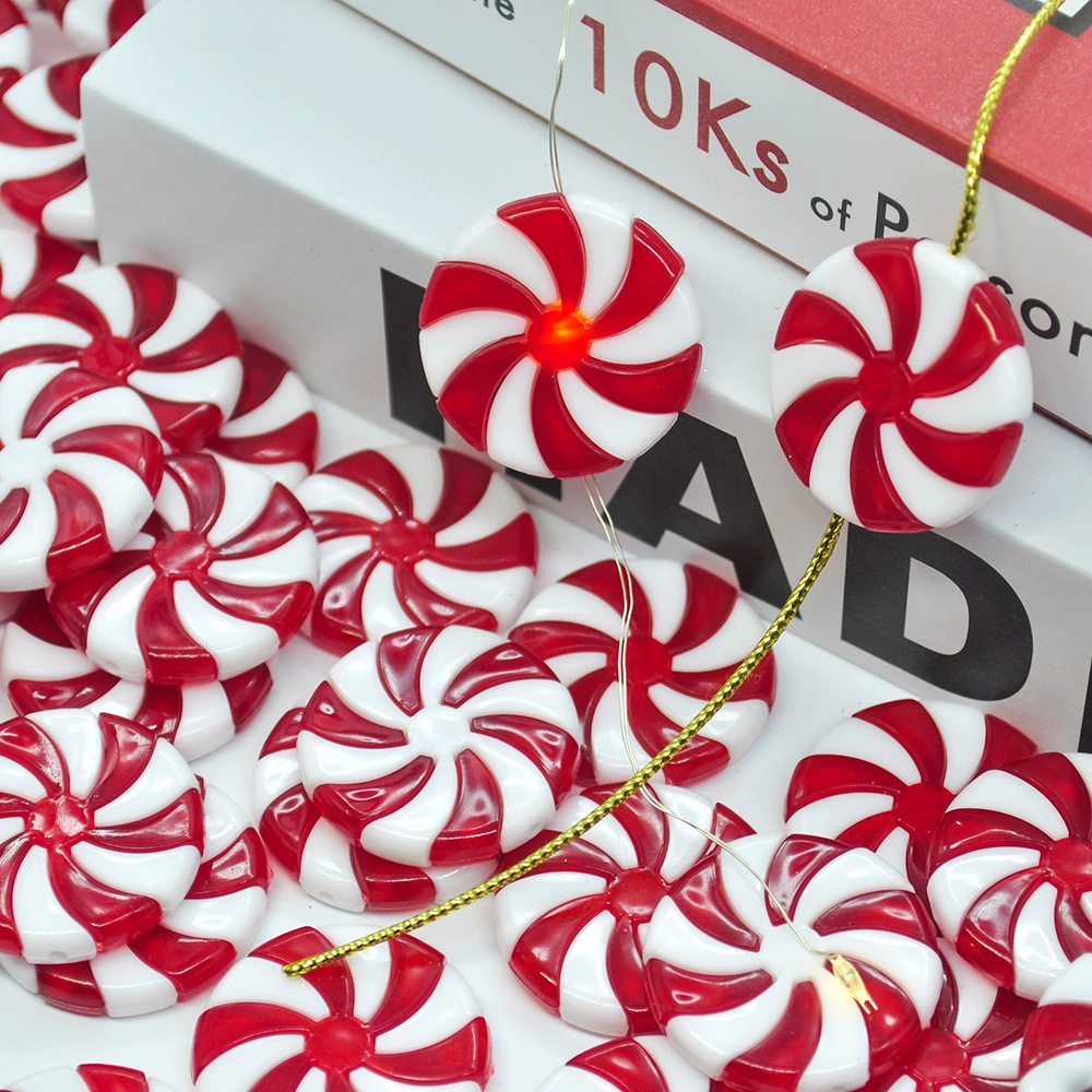 Рождественская подвеска-брелок, Candy Stripe акрил, размеры 0,6×2,4–0,6×3,4 см