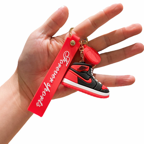 Sneaker Silicone Fashion Star Car Keychain Creative Shoes Key Holder Bag Decor New Key Ring