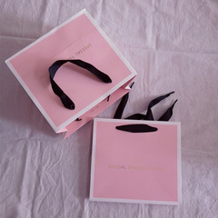 珠寶飾品包裝袋 ins大號禮品袋紙質手提袋白色燙金手挽袋