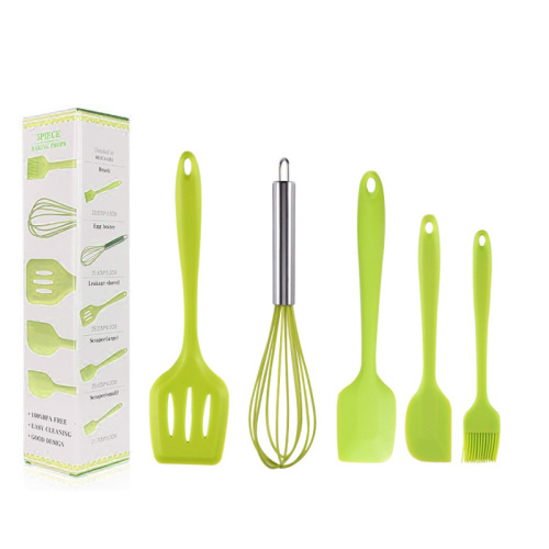 Silicone spatula scraper brush egg beater silicone kitchen utensils 5-piece kitchen utensil set kitchen cooking utensils