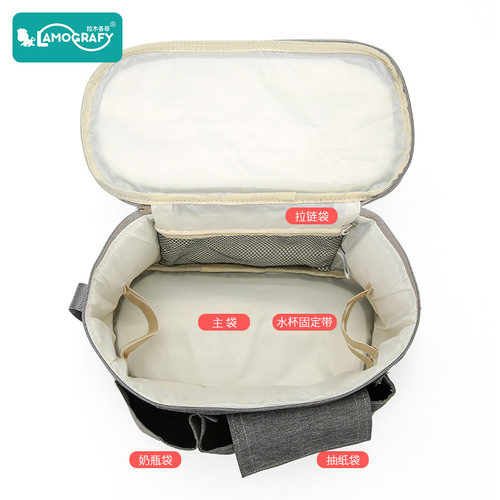 Cross-border multifunctional baby stroller hanging bag large capacity portable stroller hanging bag bottle storage storage mommy bag