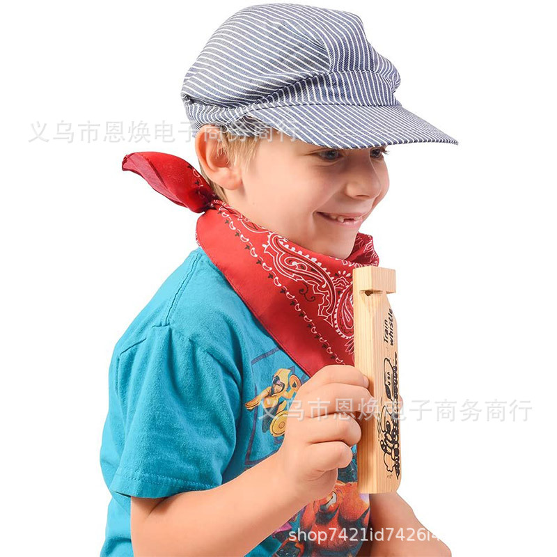 Amazon cumpleaños juego de rol ingeniero sombrero octogonal silbido tren pañuelo sombrero traje traje