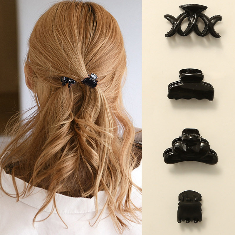 [Aiqi] pinza de pelo negro tamaño pequeño pelo roto flequillo clip accesorios para el cabello horquilla para niños horquilla retro francesa