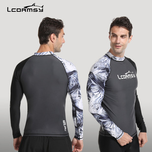 South Korea Hot-selling Diving Suit Men's Long-sleeved Slim-fit Sunscreen Snorkeling Suit Jellyfish Suit Outdoor Fitness Sports Quick-drying Swimsuit