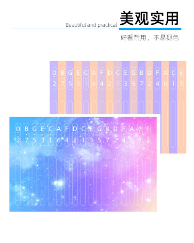 Kalimba sound name stickers, pitch stickers, thumb piano stickers, beginner Kalimba key finger piano color sound stickers