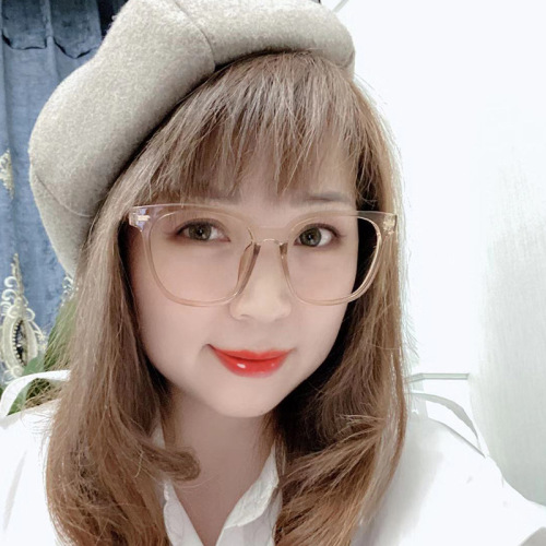 New stylish large-frame anti-blue light glasses for men and women, fashion model glasses, Korean version for students, ready-made glasses for myopia