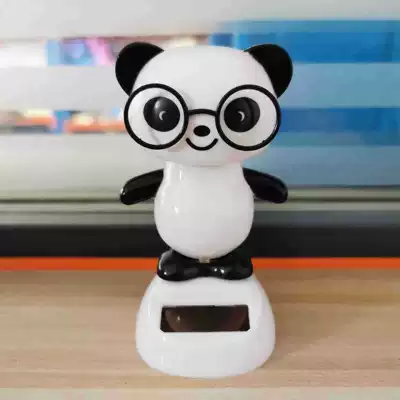 Hot Selling Car Ornaments Sunflower Personalized Fashion Creative Cute Bobblehead Doll Ornaments Solar Car Ornaments (Car ornaments) - panda
