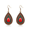 Beads, fashionable retro golden earrings, accessory with tassels, suitable for import, European style, wholesale