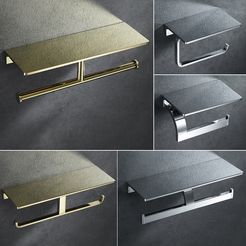 All copper bathroom solid paper towel hook bathroom hotel roll paper holder engineering paper towel hook storage rack toilet paper towel holder