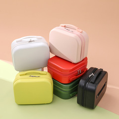 14-inch Mini Cosmetic Case, Portable Suitcase, Small Luggage, Gift-Friendly Cartoon Storage Bag, Combination Lock Box
