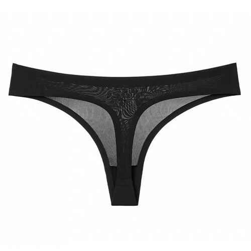[Underwear] European and American style seamless ice silk low waist triangle bikini underwear for women 