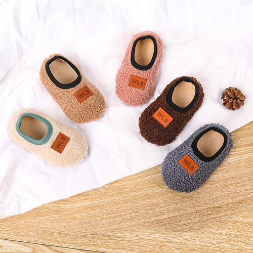 Cute Cartoon Patterned Floor Socks for Kids - Winter Thicker Lined Walking Socks for Boys and Girls - Soft Sole Indoor Educational Baby Socks