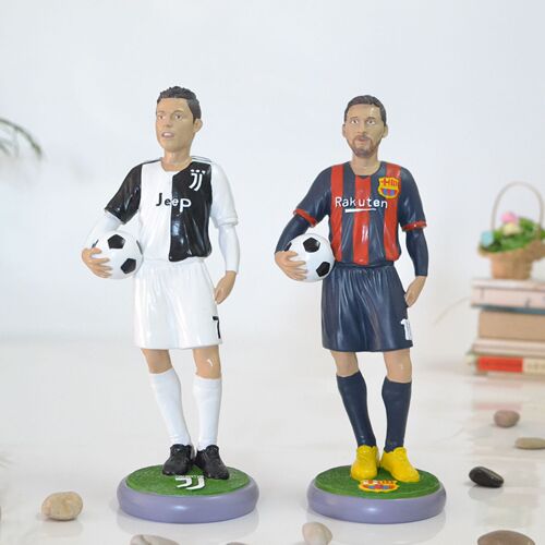 World Cup Football Doll Cristiano Ronaldo Messi Figurine Star Figure Model Birthday Gift