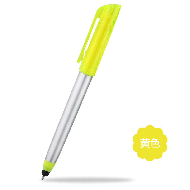 Nueva pluma de resaltador multifuncional pluma de bola pluma de condensador puede imprimir un logotipo de pluma