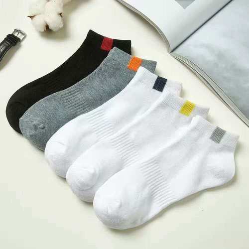 Socks men's short-tube individually packaged boat socks men's socks cotton sports imitation standard sole parallel bars spring and summer wholesale