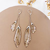 Long crystal earings, fresh earrings, gradient