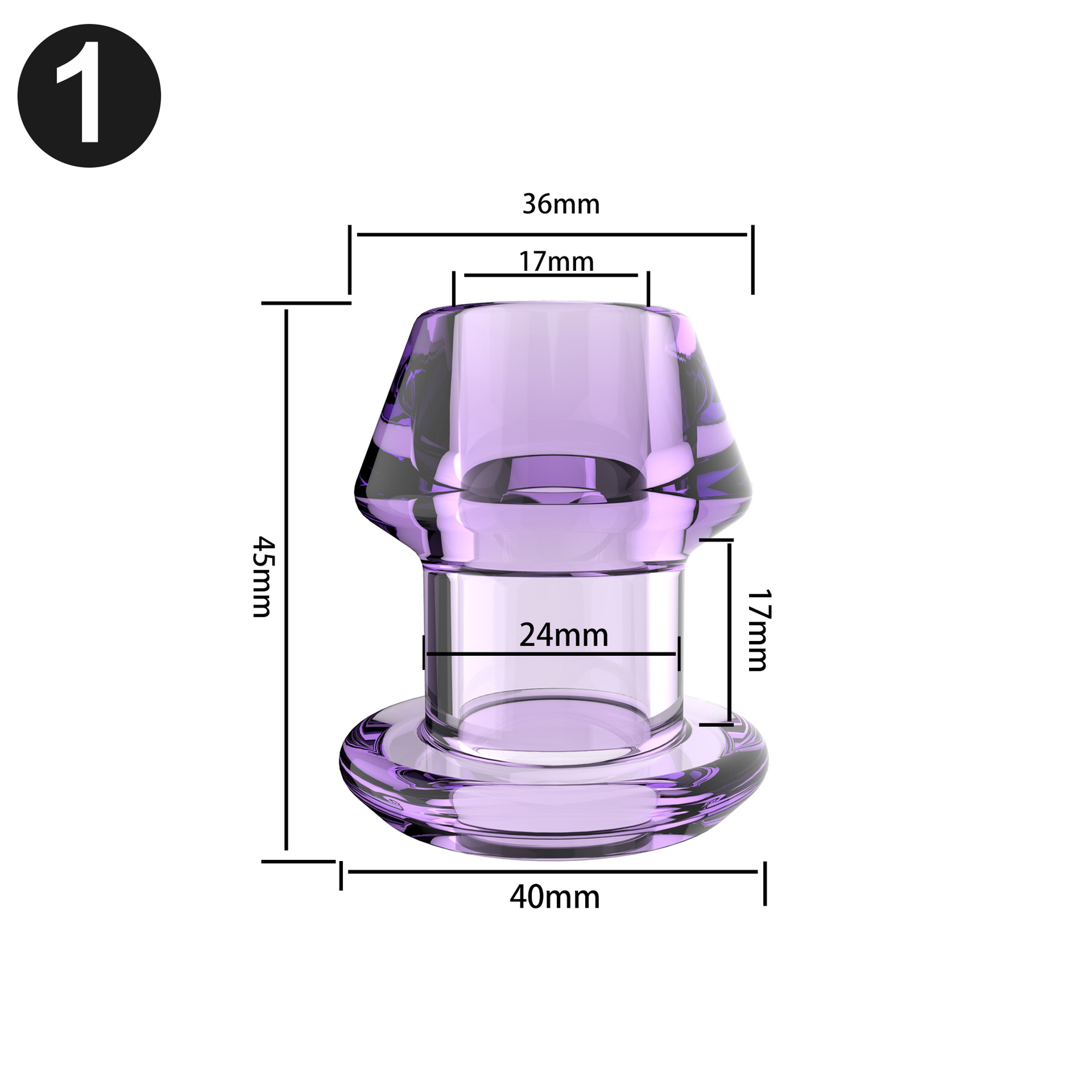 Transparente Púrpura N ° 1 (bolsa de papel de aluminio)