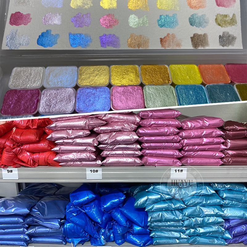 跨境爆款云母粉54色珠光粉DIY闪粉人鱼姬史莱姆填充物金粉