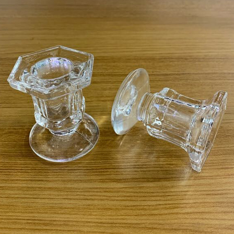 De estilo europeo simple ins vidrio candelabro hogar varilla de cera base romántica mesa de comedor titular de la vela decoración del hogar creativo