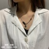 Necklace stainless steel, choker, pendant, accessory, simple and elegant design, internet celebrity