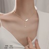 Necklace stainless steel, choker, pendant, accessory, simple and elegant design, internet celebrity