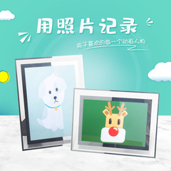 創意畫框相框擺台a4榮譽證書框5寸6寸卡通風擺件水晶玻璃相框