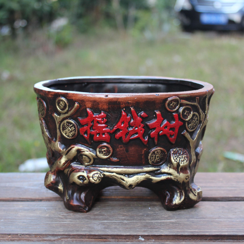 Ceramic Crafts Fleshy Flower Pot 12435 Cash Tree Red Pottery Flower Pot Shake Garden Potted Plant Special Ceramic Flower Pot