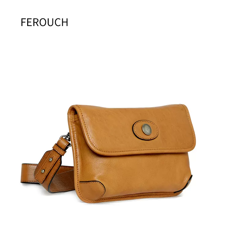 复古手工真皮女包头层牛皮斜挎包手拿包钱包小包胸包单肩包8958