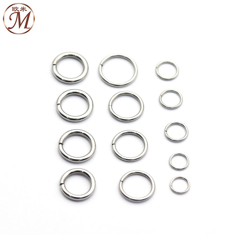 Anillo cerrado de acero inoxidable ajustable anillo plano anillo apretado solo anillo de salto pulsera collar hecho a mano accesorios de joyería DIY