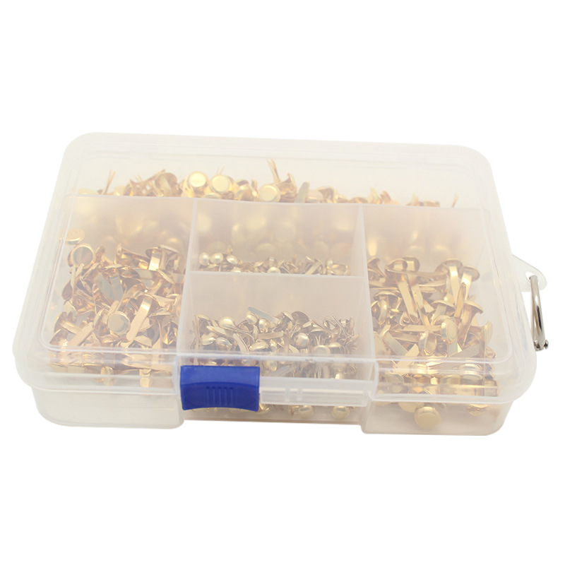 5 tamaños traje cabeza plana de metal cabeza redonda dos pies de espuma uñas DIY niños artesanía decoración doble pies uñas