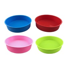 硅胶8寸圆形硅胶蛋糕烘焙模烘焙用具烤盘-底部光滑面