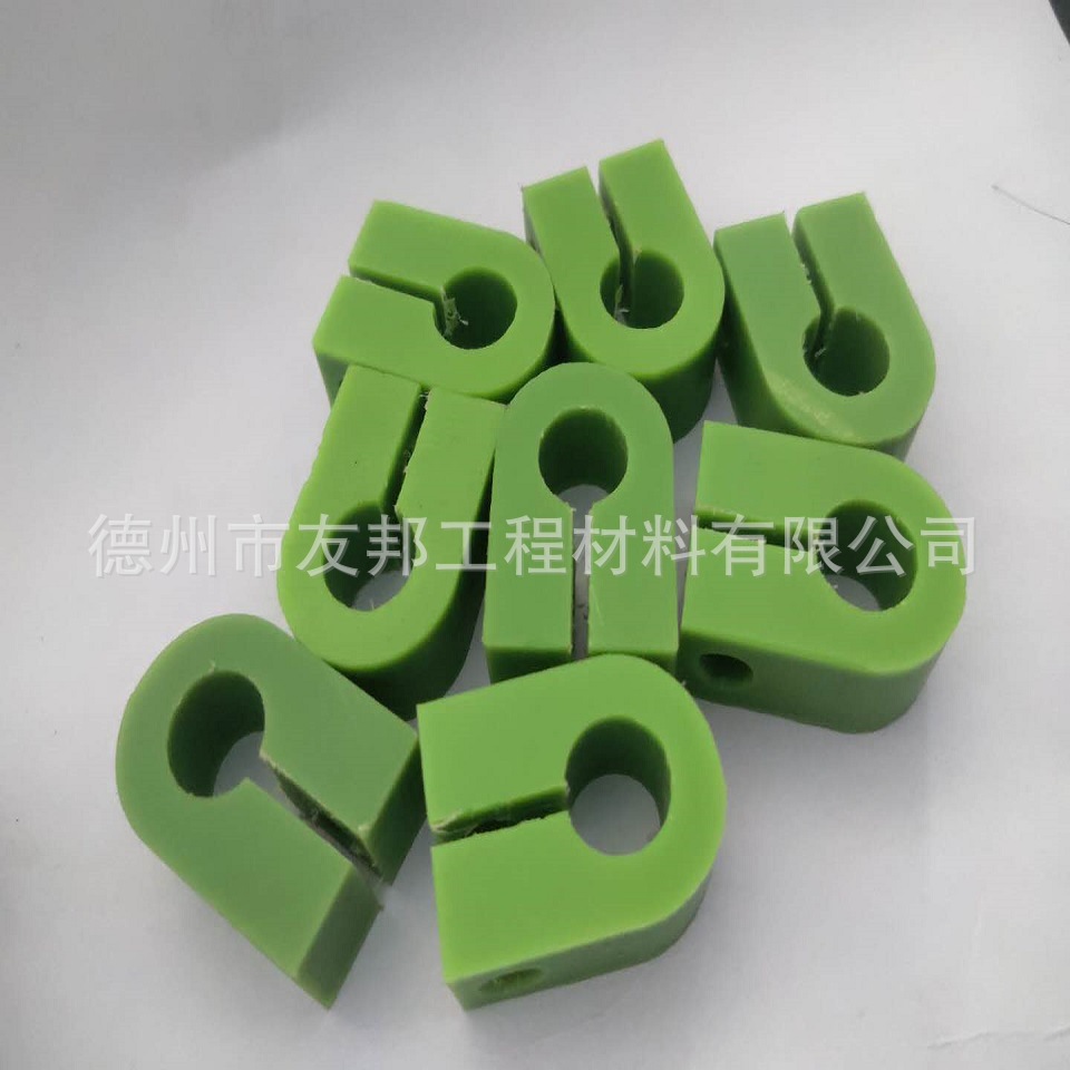 绿色PA6mc浇筑尼龙制品耐高温尼龙异形件加工滑块轴套